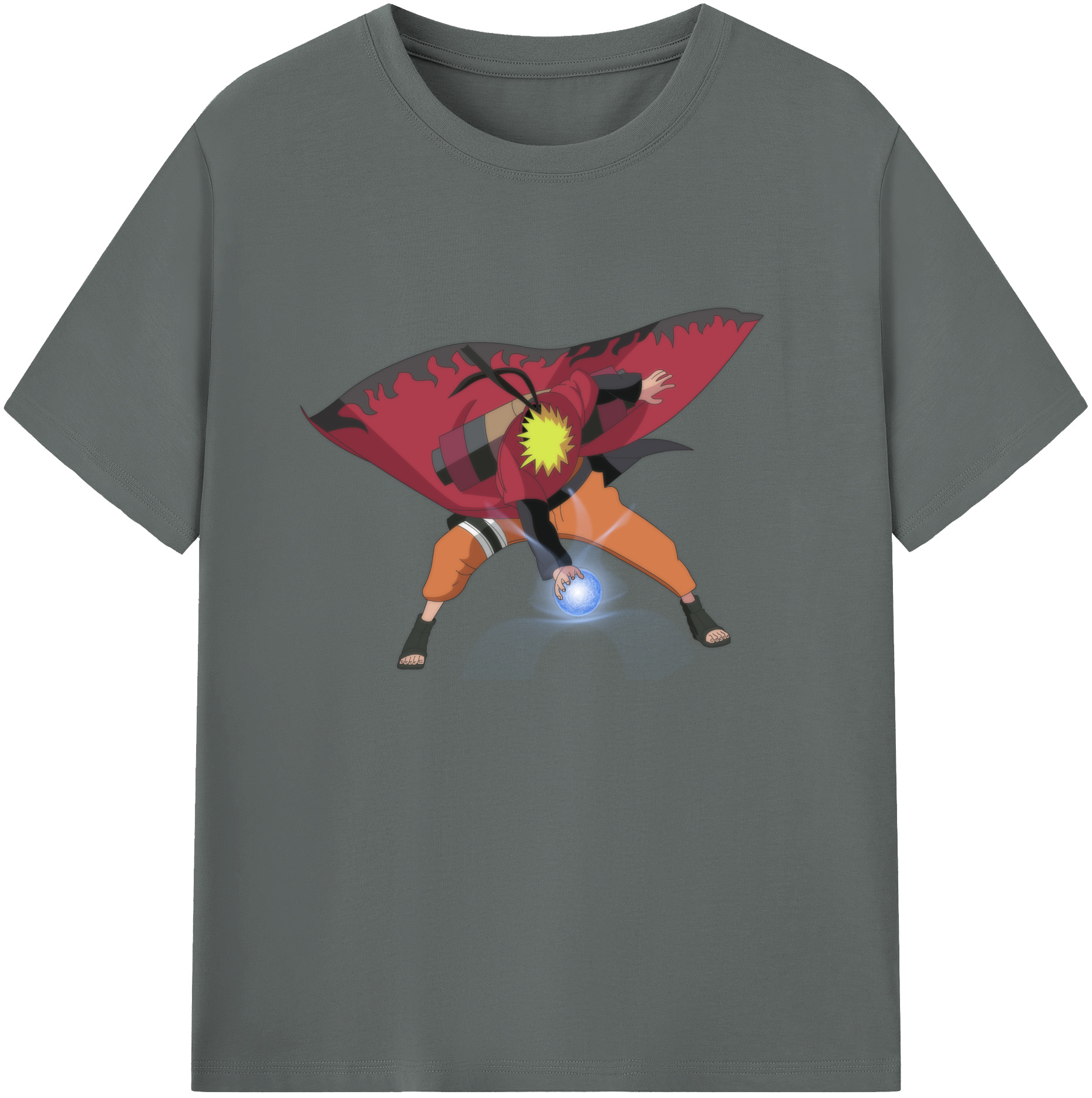 （画像用） NARUTO -ナルト- うずまき ナルト Uzumaki Naruto 綿100％ メンズ半袖Tシャツ｜肌触りやわらか＆通気性